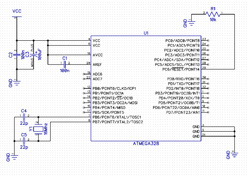 Структурная схема atmega328p