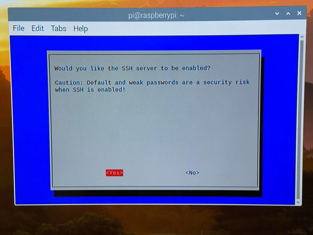 raspberry ssh enabled